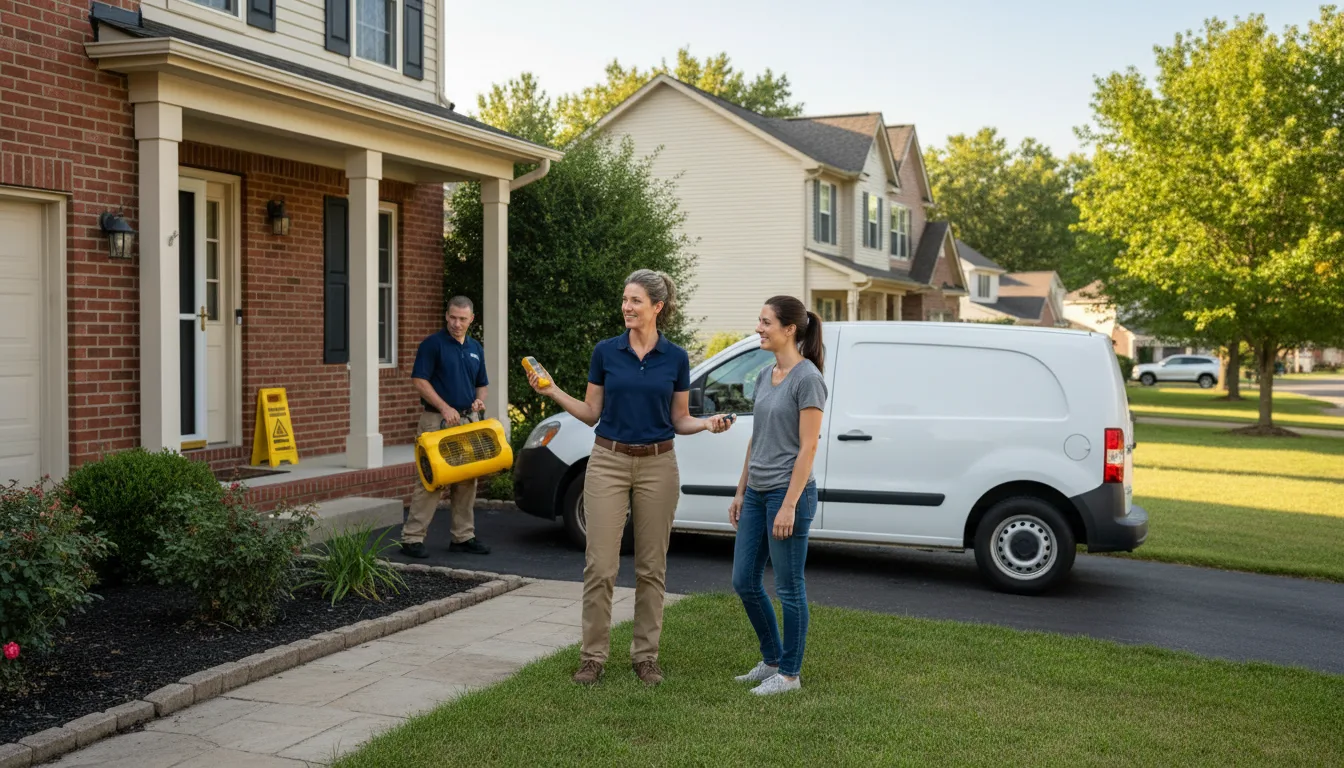 Residential water damage restoration in Line Lexington, PA